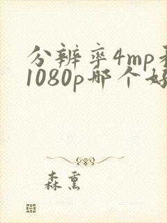 分辨率4mp和1080p哪个好