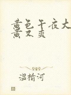 黄色午夜大片又黄又爽