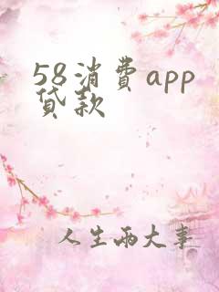 58消费app贷款