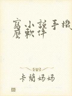 写小说手机用什么软件