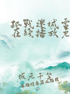 孤战迷城电视剧在线播放免费观看