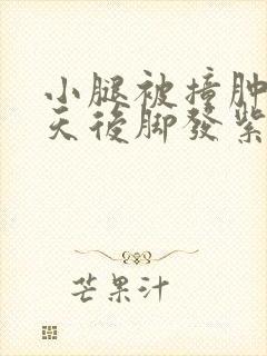 小腿被撞肿了几天后脚发紫了