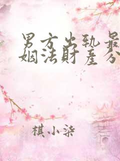 男方出轨最新婚姻法财产分割