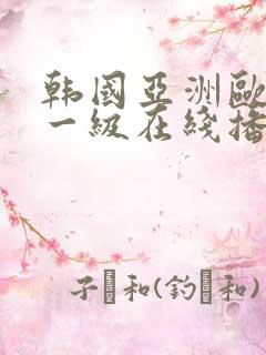 韩国亚洲欧美超一级在线播放视频