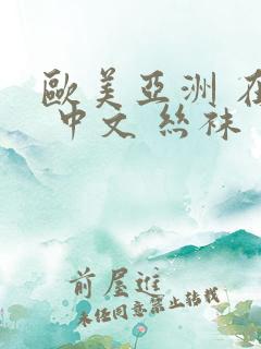 欧美亚洲 在线 中文 丝袜