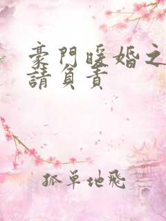 豪门暖婚之娇妻请负责