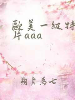 欧美一级特黄大片aaa