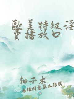 欧美特级淫片免费播放口