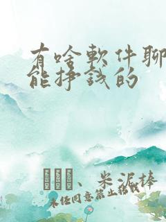 有啥软件聊天就能挣钱的