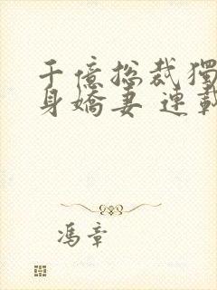 千亿总裁独宠替身娇妻 连载