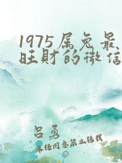 1975属兔最旺财的微信头像