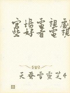 官场电视剧有哪些好看电视剧推荐