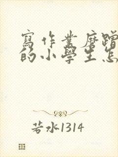 写作业磨蹭拖拉的小学生怎样教育