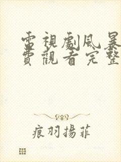 电视剧风暴舞免费观看完整版