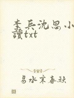 李兵沈思小说阅读txt