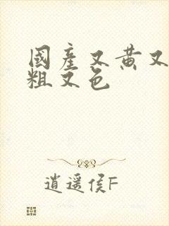 国产又黄又猛又粗又色