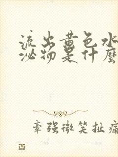 流出黄色水样分泌物是什么原因