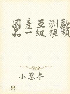 国产亚洲欧美精品一级视频