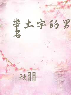 带土字的男孩取名