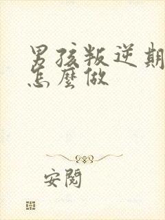 男孩叛逆期家长怎么做