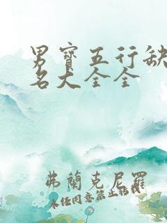 男宝五行缺水取名大全全