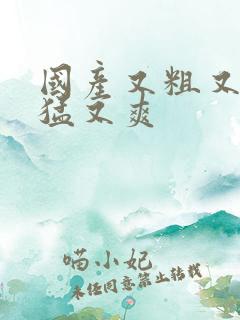 国产又粗又深又猛又爽