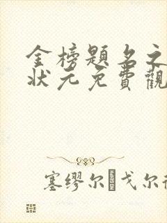 金榜题名之寒门状元免费观看