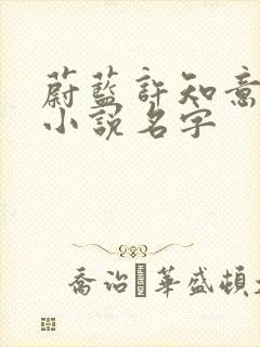 蔚蓝许知意裴衍小说名字