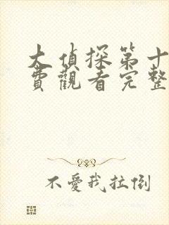 大侦探第十季免费观看完整版高清