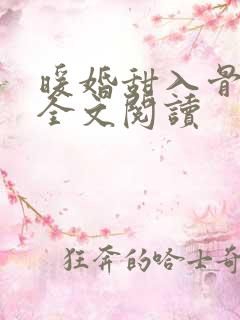 暖婚甜入骨免费全文阅读