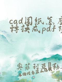 cad图纸怎么转换成pdf视频
