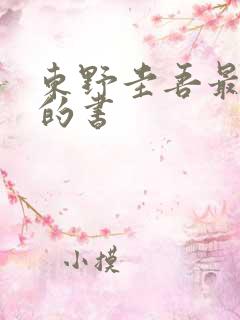 东野圭吾最好看的书