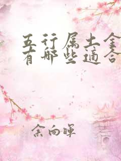 五行属土金的字有哪些适合男孩