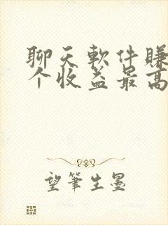 聊天软件赚钱哪个收益最高