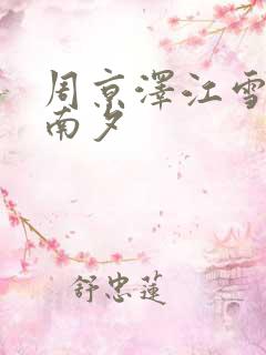周京泽江雪宁宋南夕