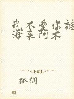 我不爱你谁爱你海来阿木
