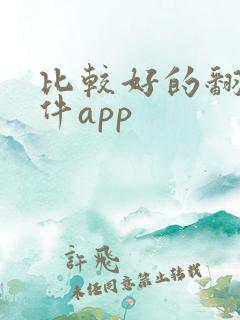 比较好的翻译软件app