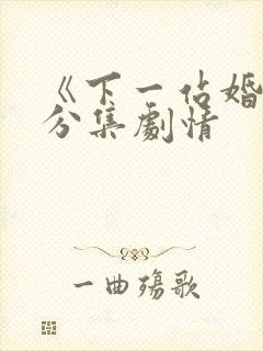 《下一站婚姻》分集剧情