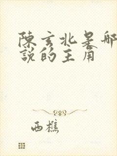 陈玄北是哪部小说的主角