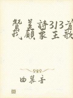 赞美诗313首我愿象主歌