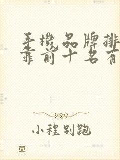 手机品牌排行榜靠前十名有