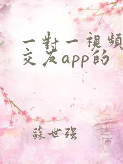 一对一视频聊天交友app的