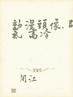 动漫头像. 帅气 高冷