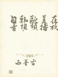 日韩欧美在线观看视频播放