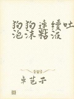 狗狗连续吐白色泡沫粘液