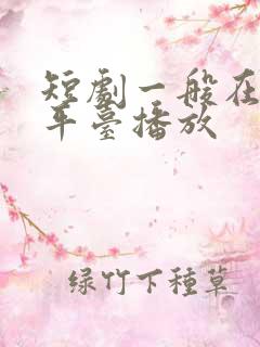 短剧一般在哪个平台播放