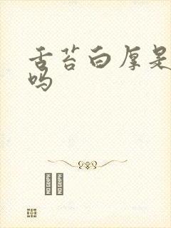 舌苔白厚是寒湿吗