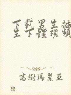 下载男生插入女生下体视频