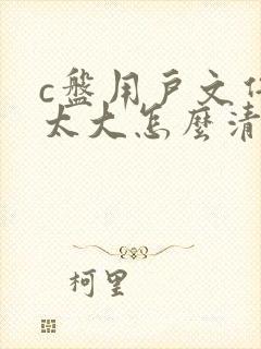 c盘用户文件夹太大怎么清理