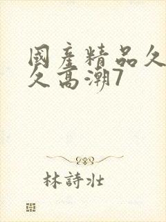 国产精品久久久久高潮7